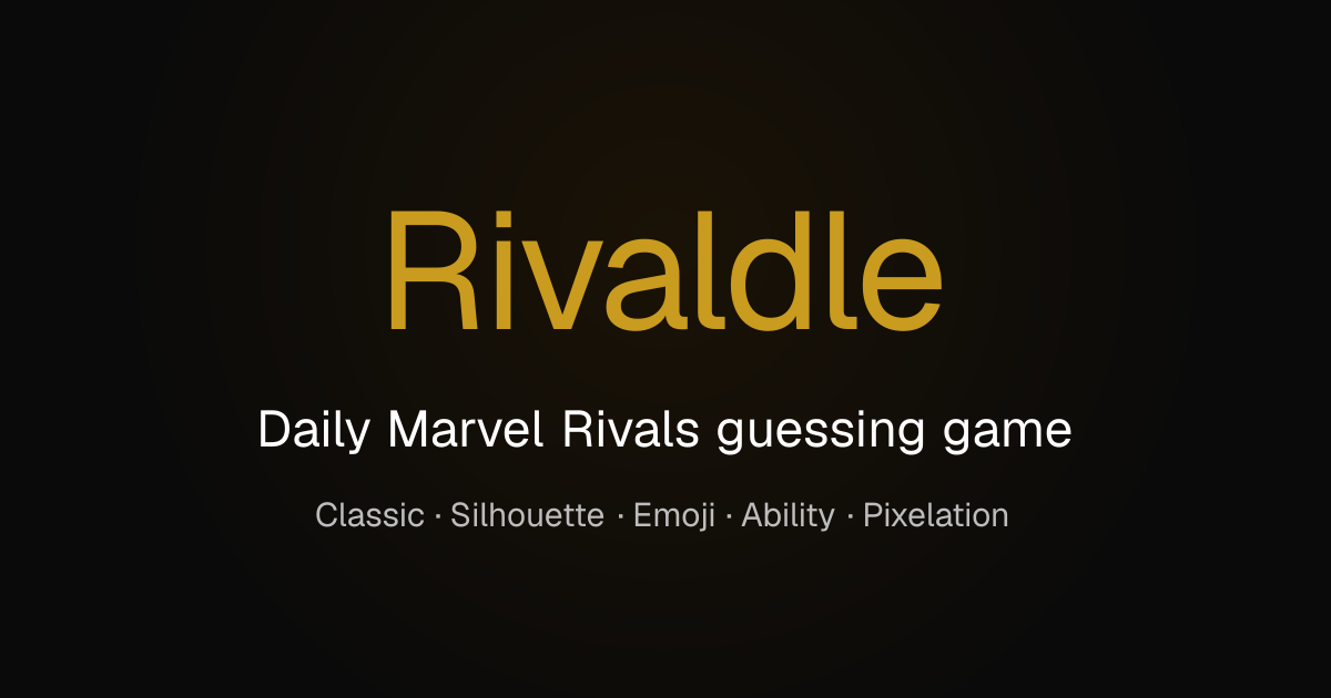 Rivaldle — Marvel Rivals Wordle & Daily Guessing Game